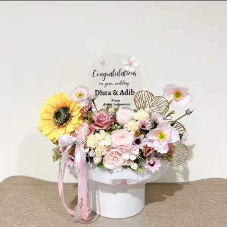 Bloom Box Akrilik Ucapan Wedding Kepulauan Aru